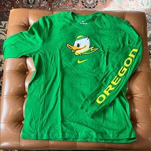 Nike Green Oregon Duck Long Sleeve Tee